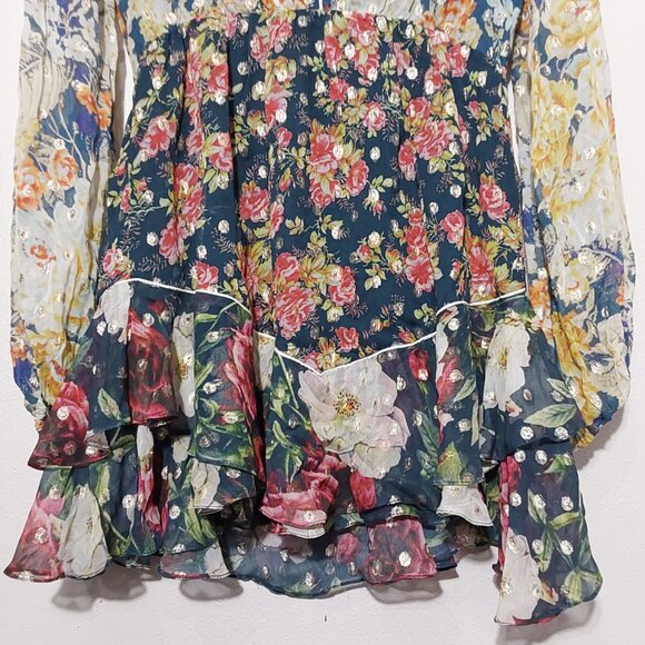 Hemant & Nandita Della Ruffle Mini Dress Great Condition - Med - Picture 6 of 15